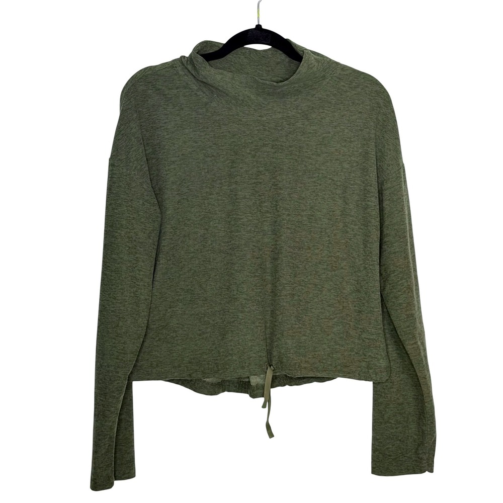 Canada Weathergear Womens Mock Neck Cinch Hem Pullover Softโ Green Large